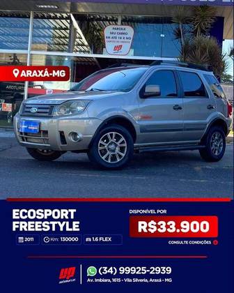 FORD ECOSPORT 1.6 FREESTYLE 16V FLEX 4P MANUAL FORD ECOSPORT 1.6 FREESTYLE 16V FLEX 4P MANUAL